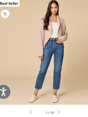 Softies Waffle Marshmallow Cocoon Cardigan - Large - NWT - Coco Color